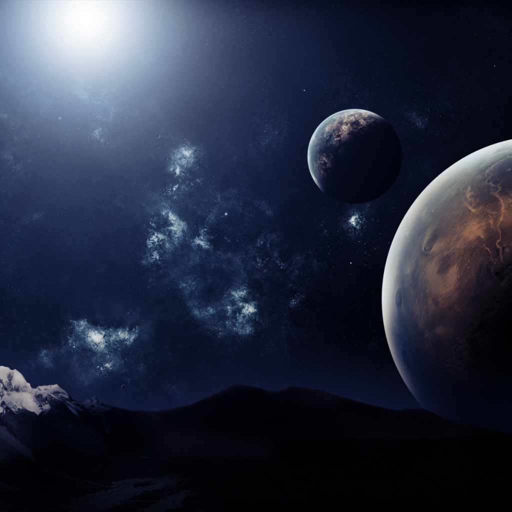 Планеты над горами