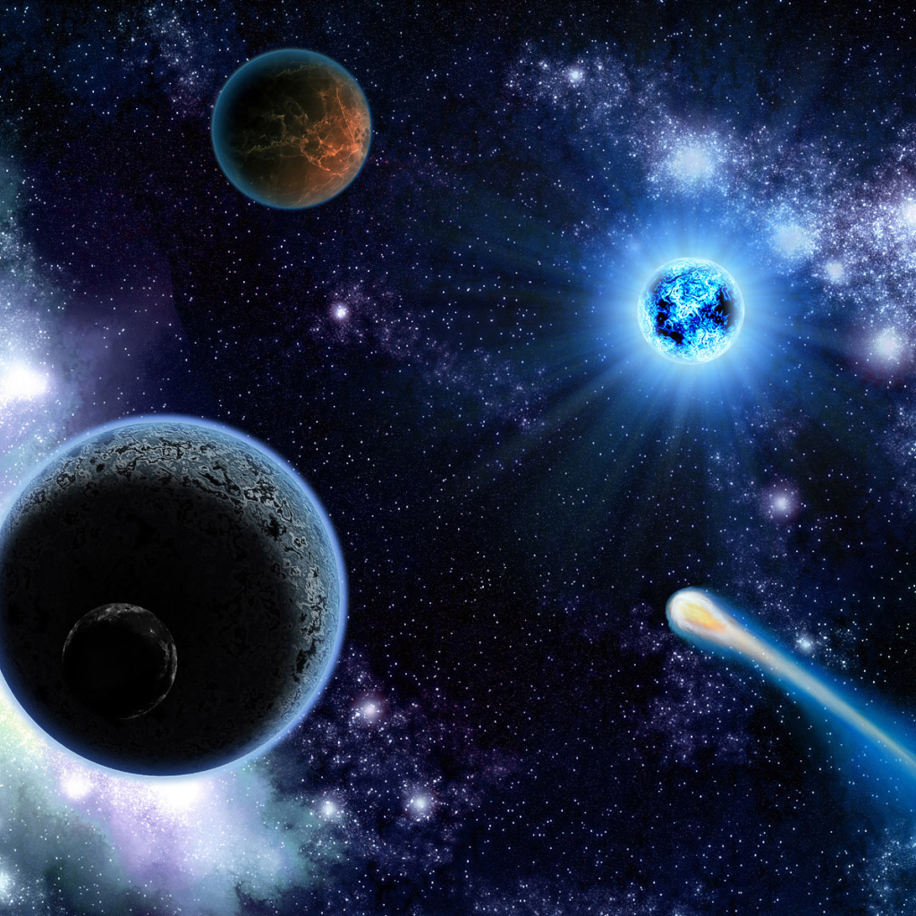 Планеты и комета