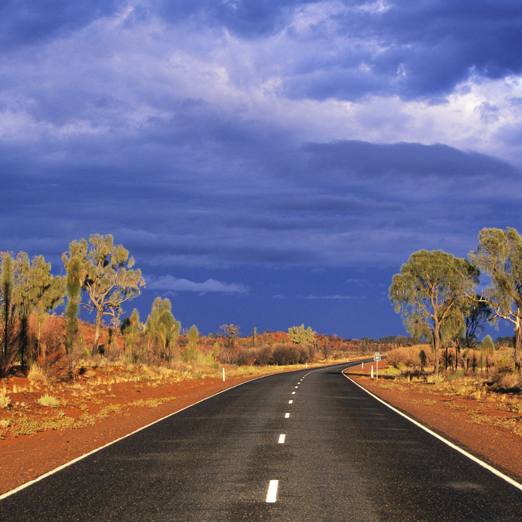 Дорога через пустыню Австралия