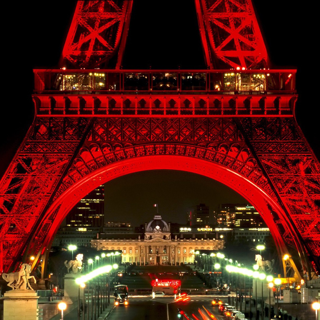Ночной Париж Эйфелева башня