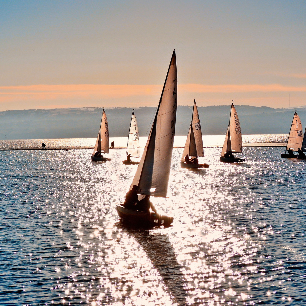 Парусники в море