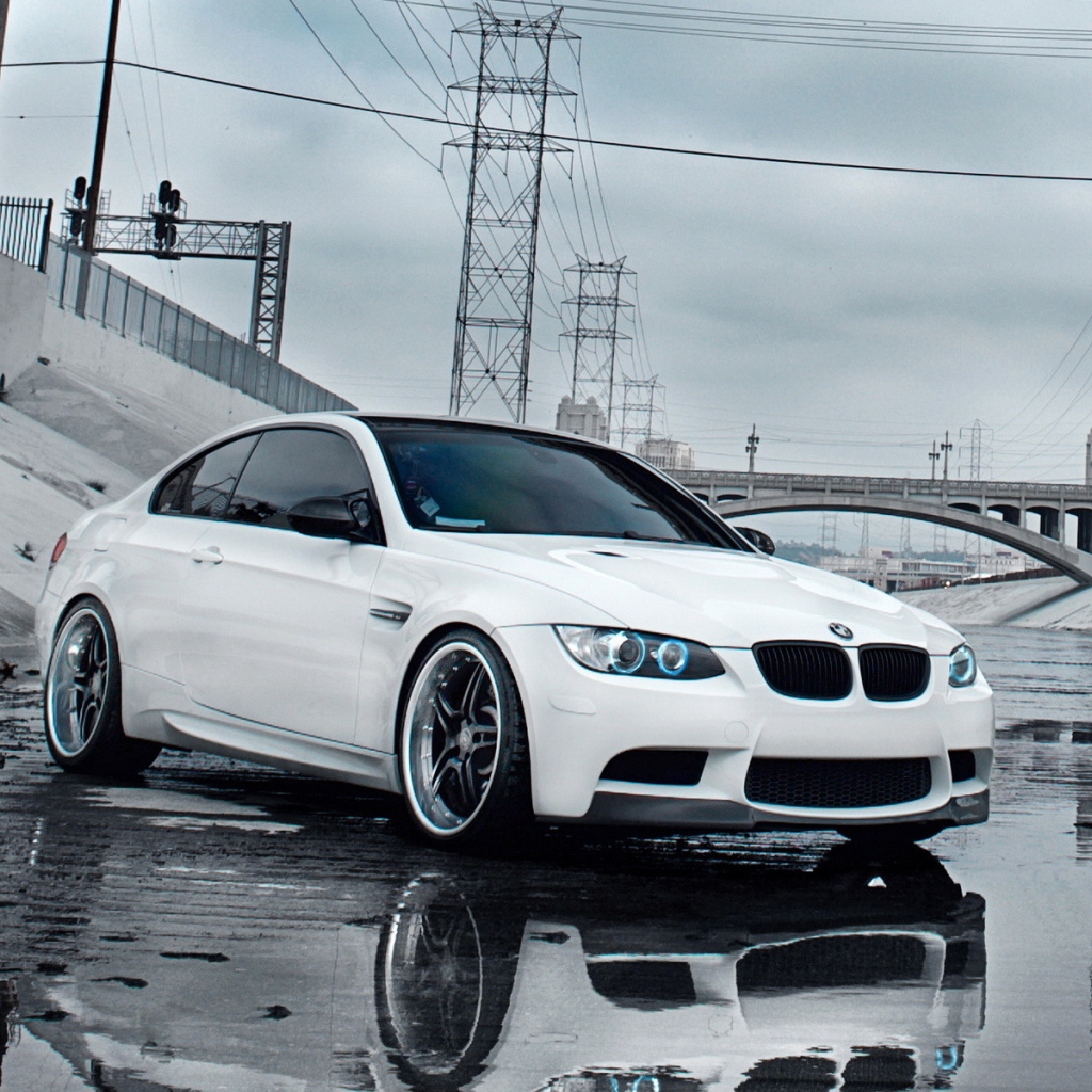 white BMW