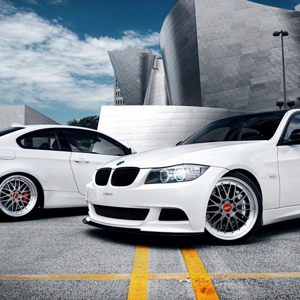 white BMW