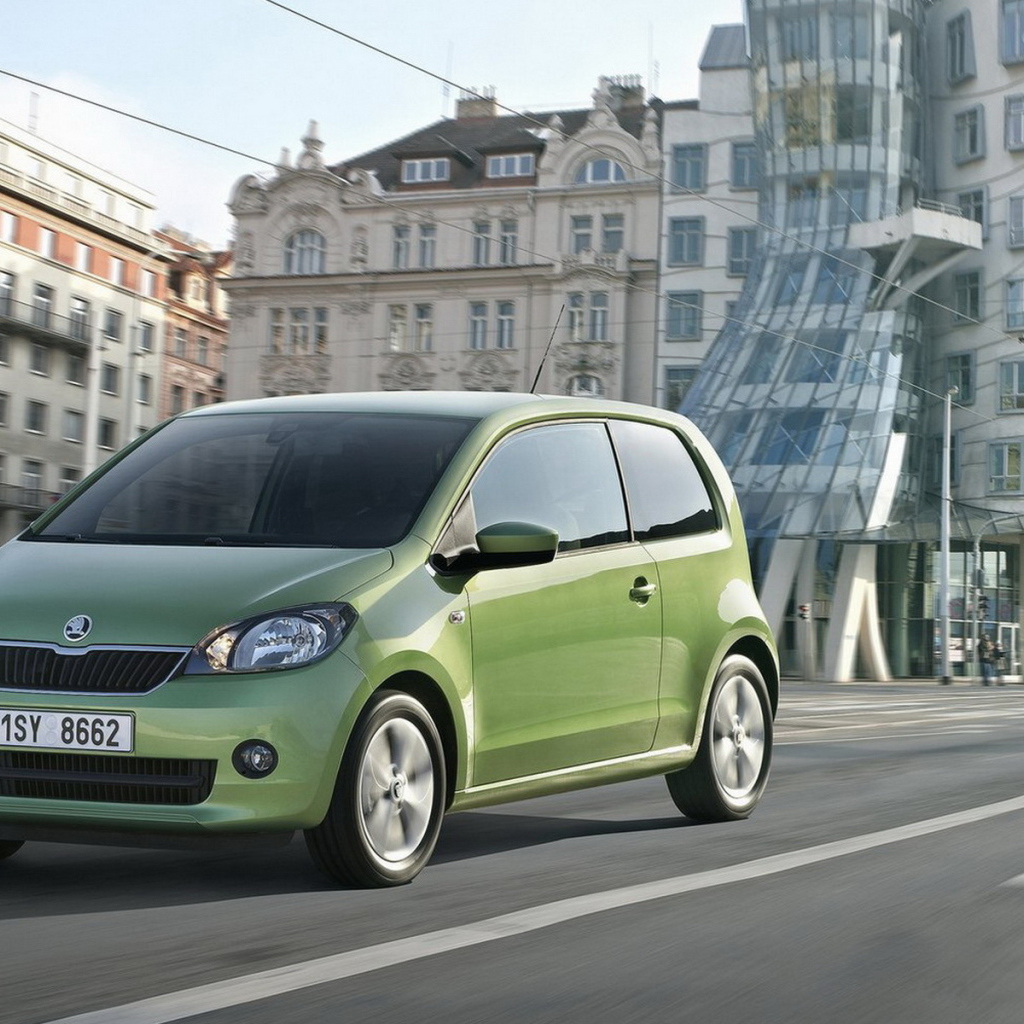 Зеленый Skoda-Citigo