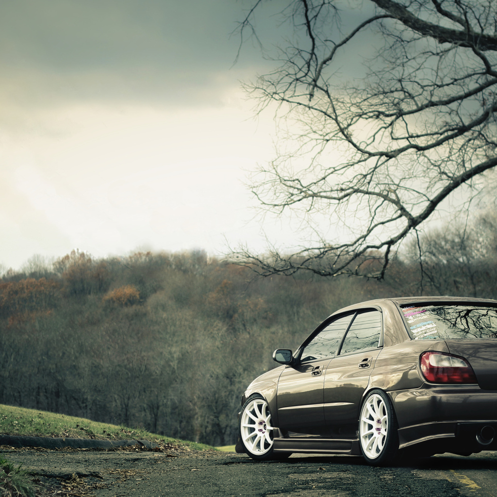 Subaru, серый металлик