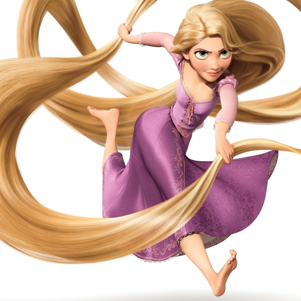 «Рапунцель: Запутанная история», длинные волосы