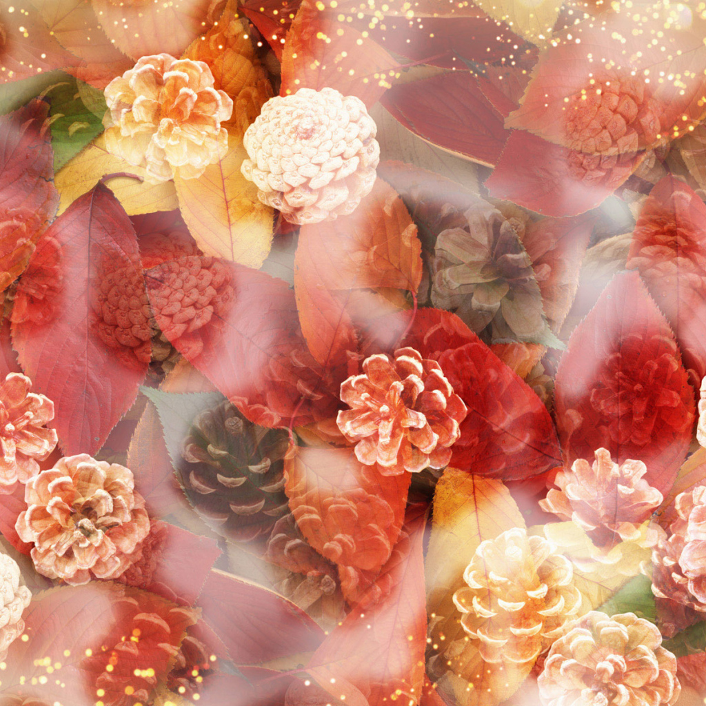 Шишки и листья