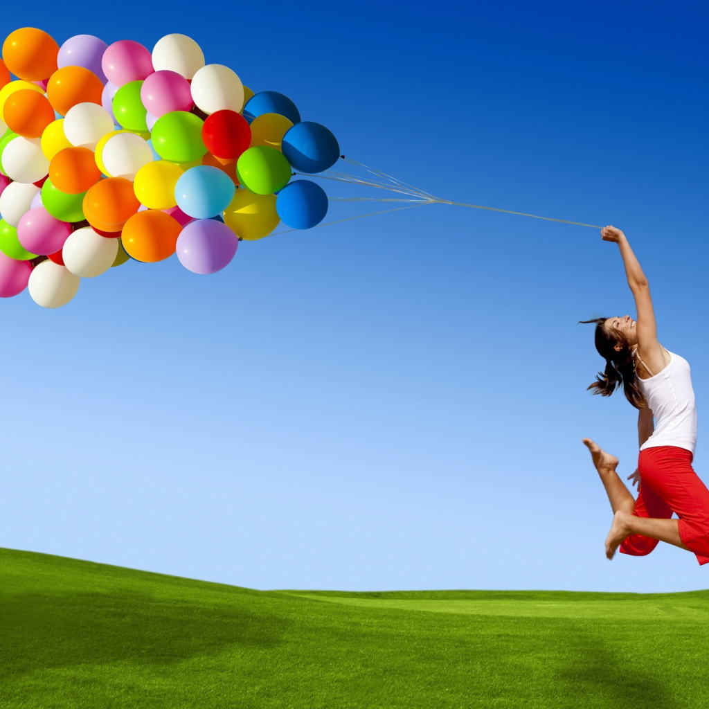 Девушка и воздушные шары