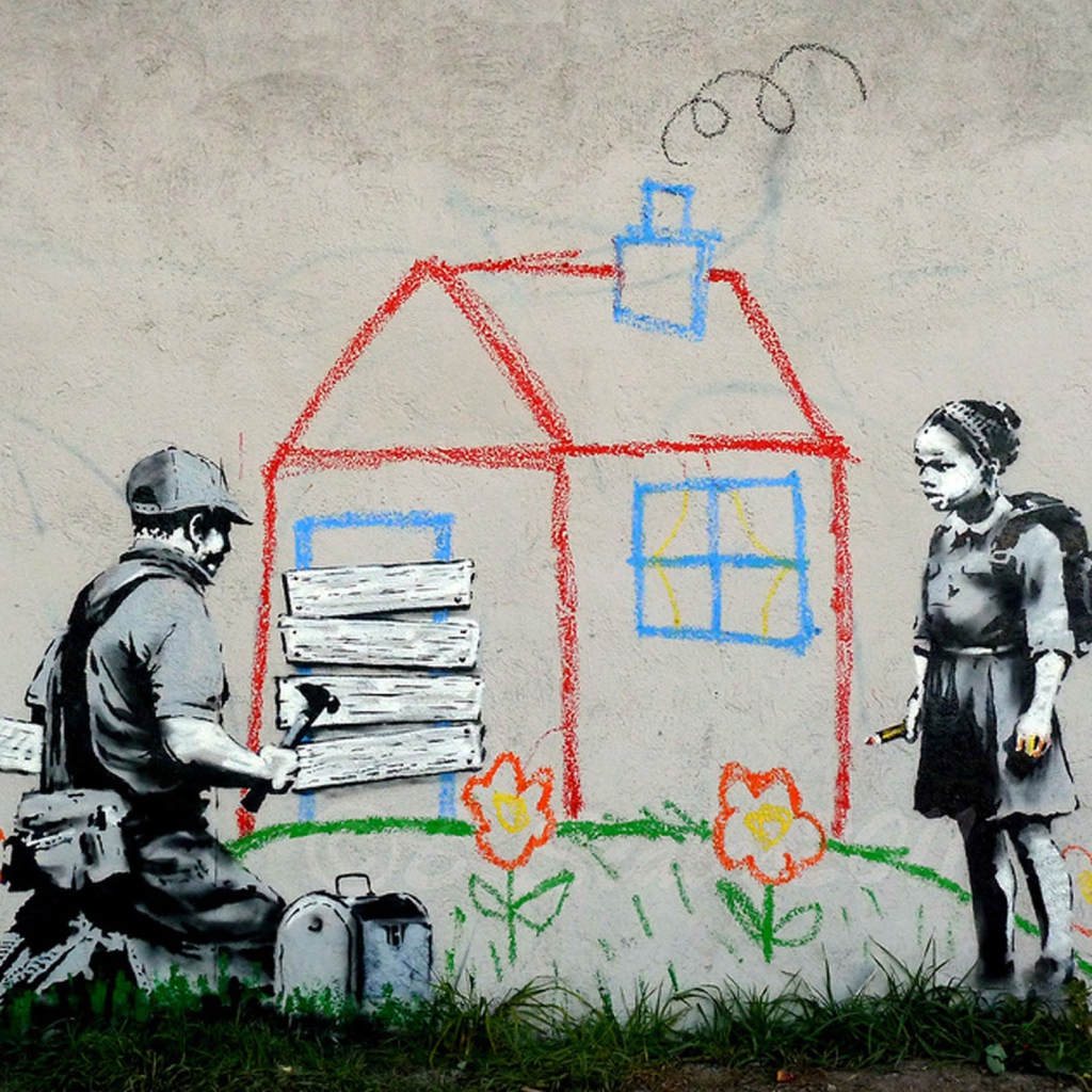 Картина Волонтеры Бэнкси