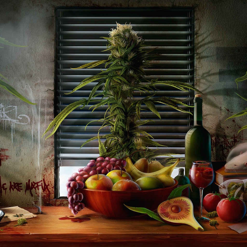 Фрукты и травка