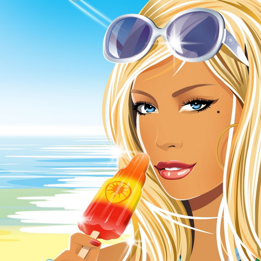 Девушка с мороженным