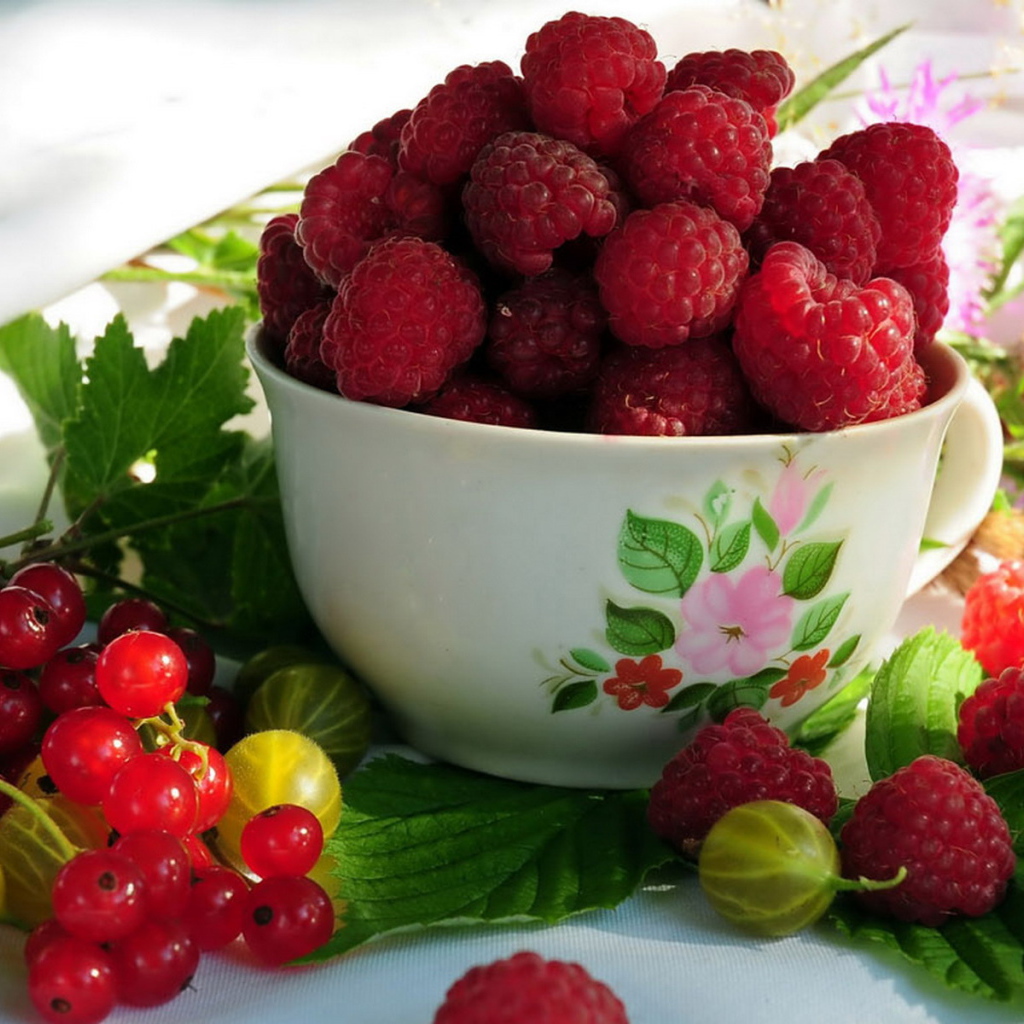 Кружка с малиной