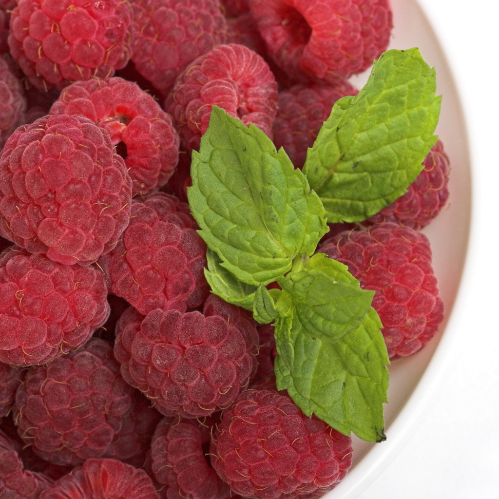 Малина с мятой