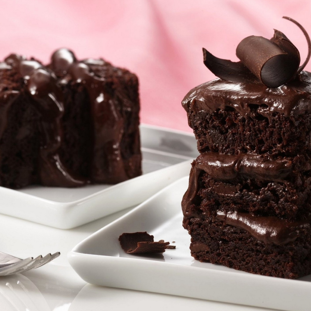 Очень шоколадное пирожное