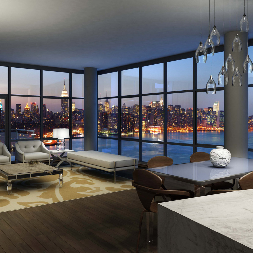 Дизайн комнаты в большом городе