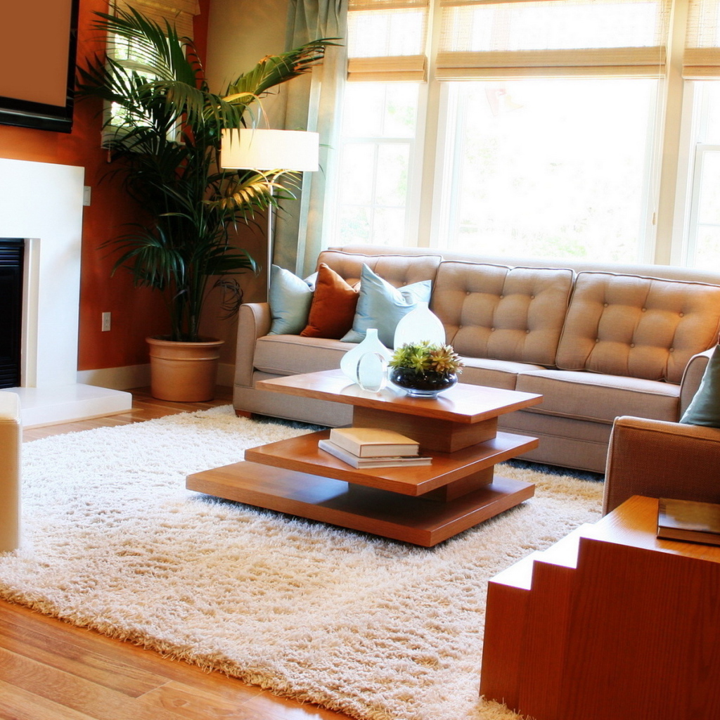 Гостинная с камином