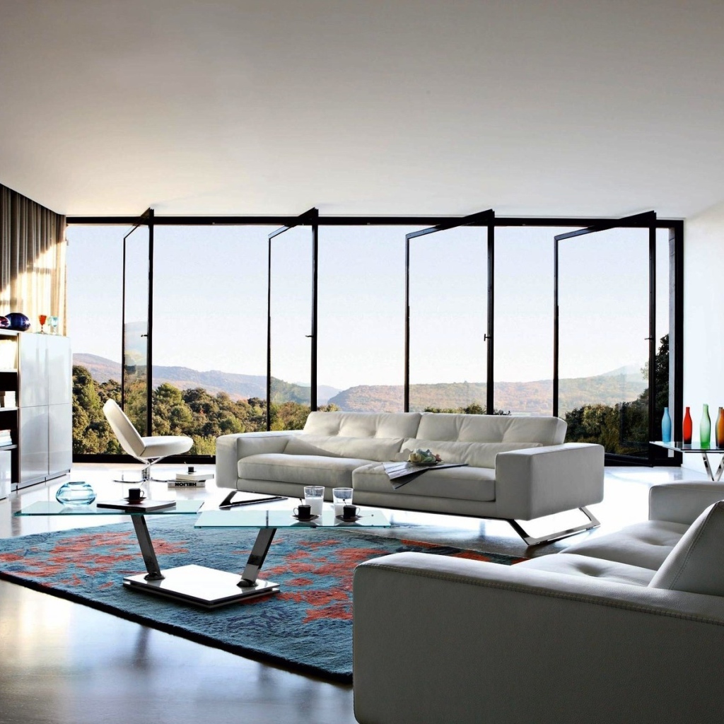 Гостиная с видом на горы