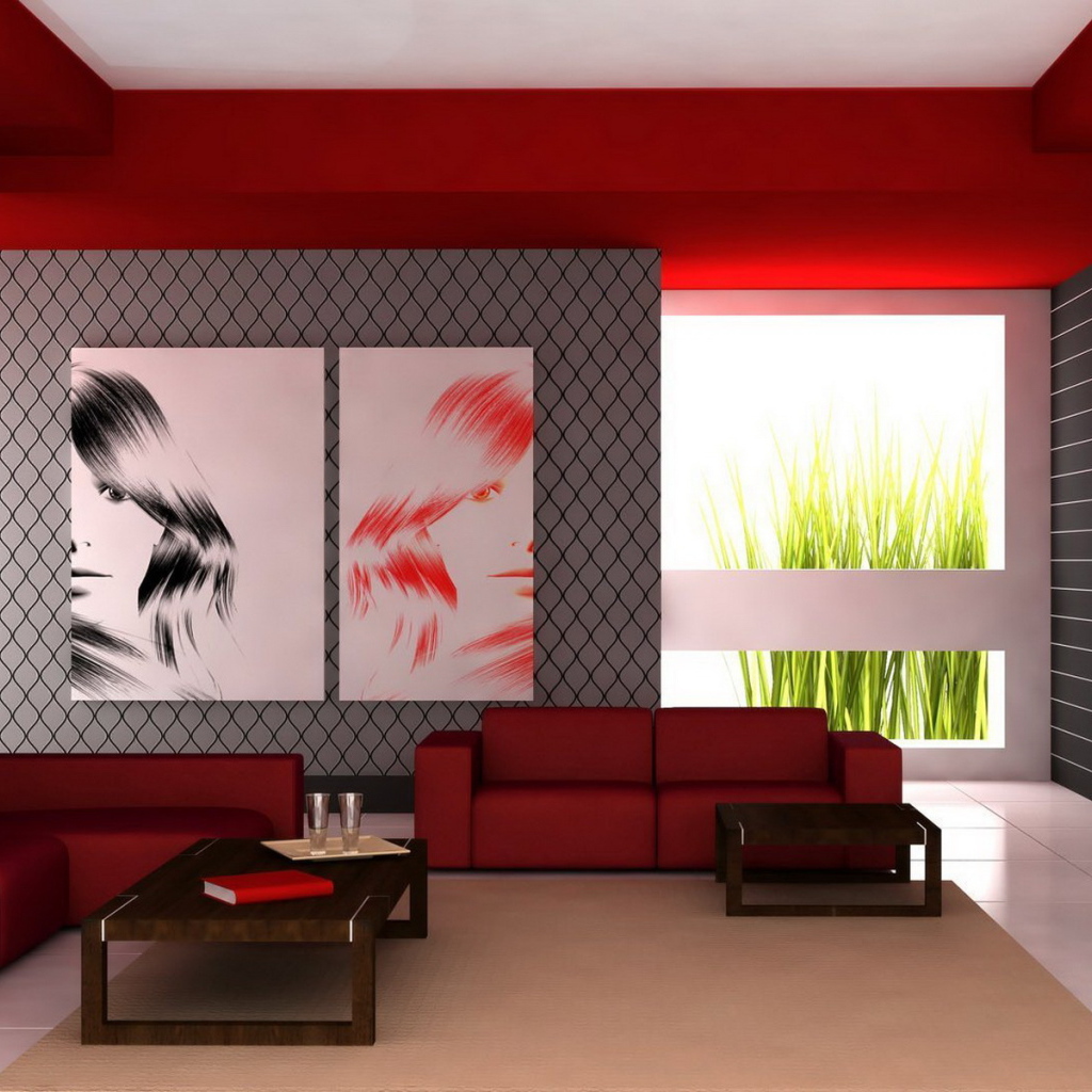 Прямоугольный стиль комнаты