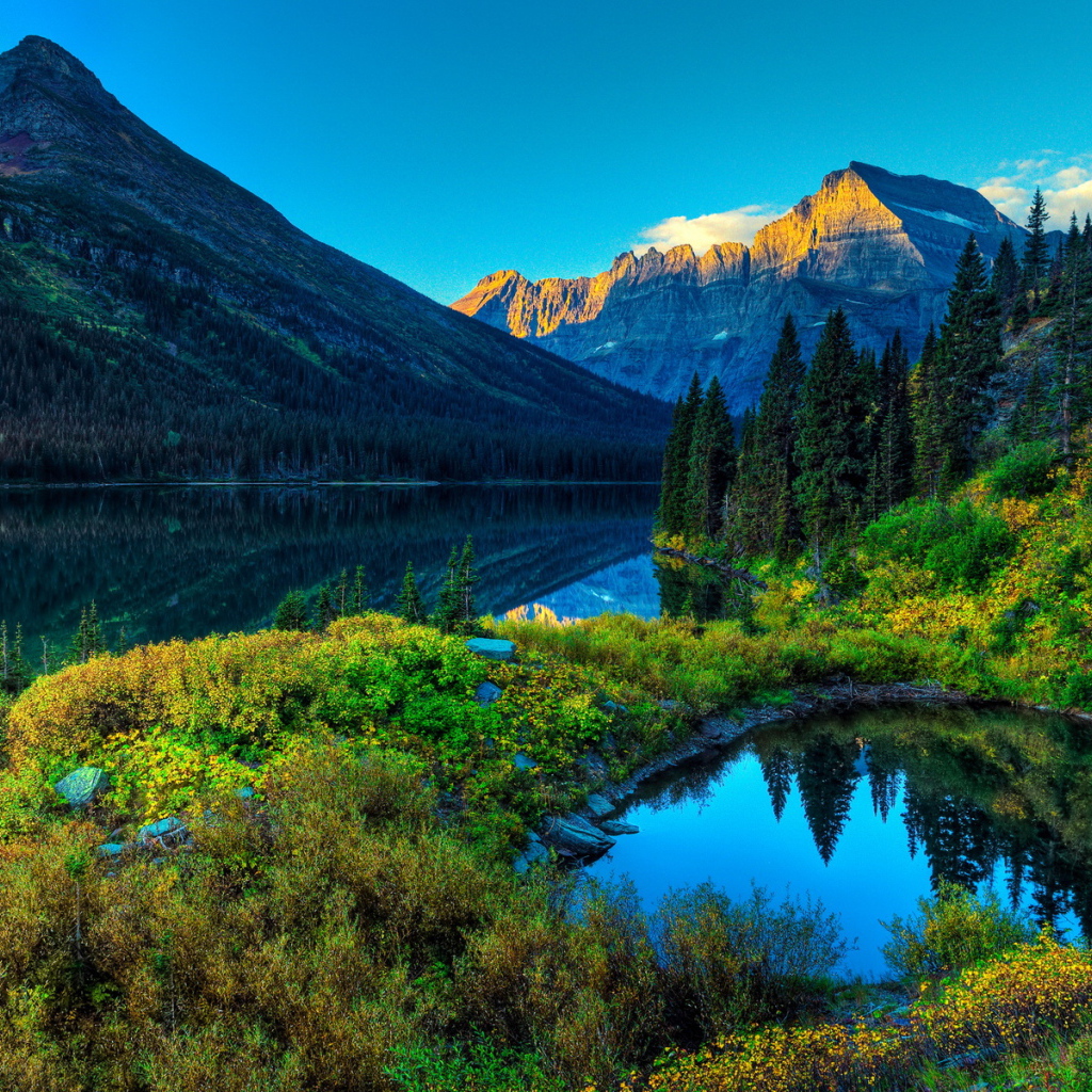 Горы, река и лес