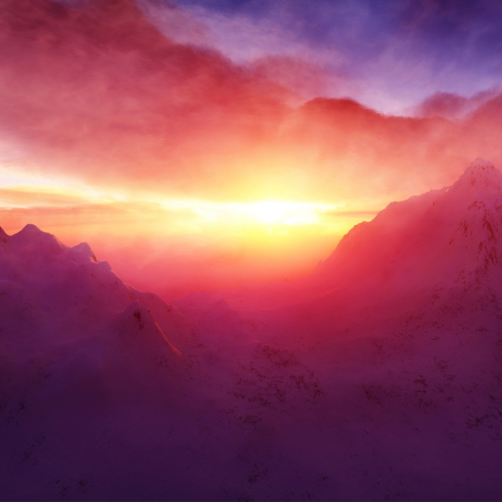 Рассвет в горах