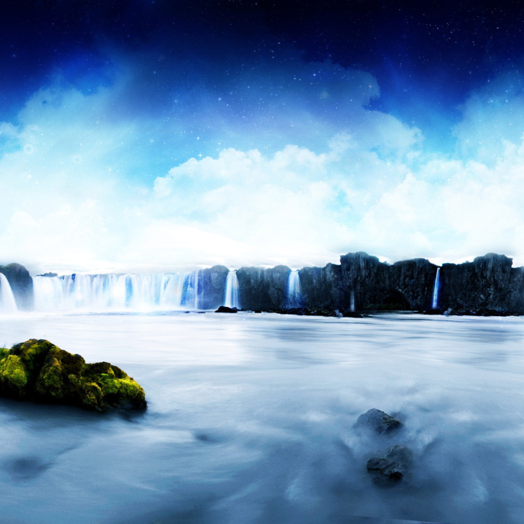 Красивый водопад