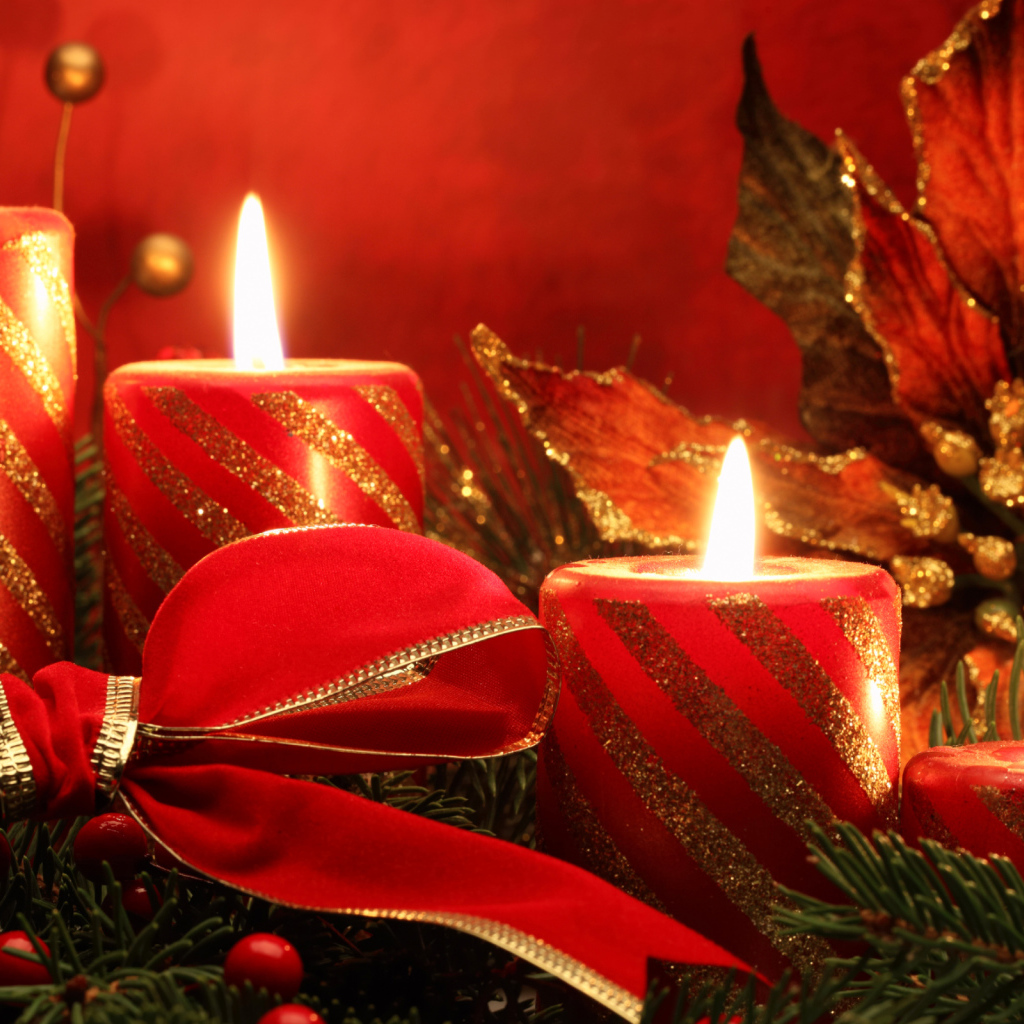 Свечи и бант