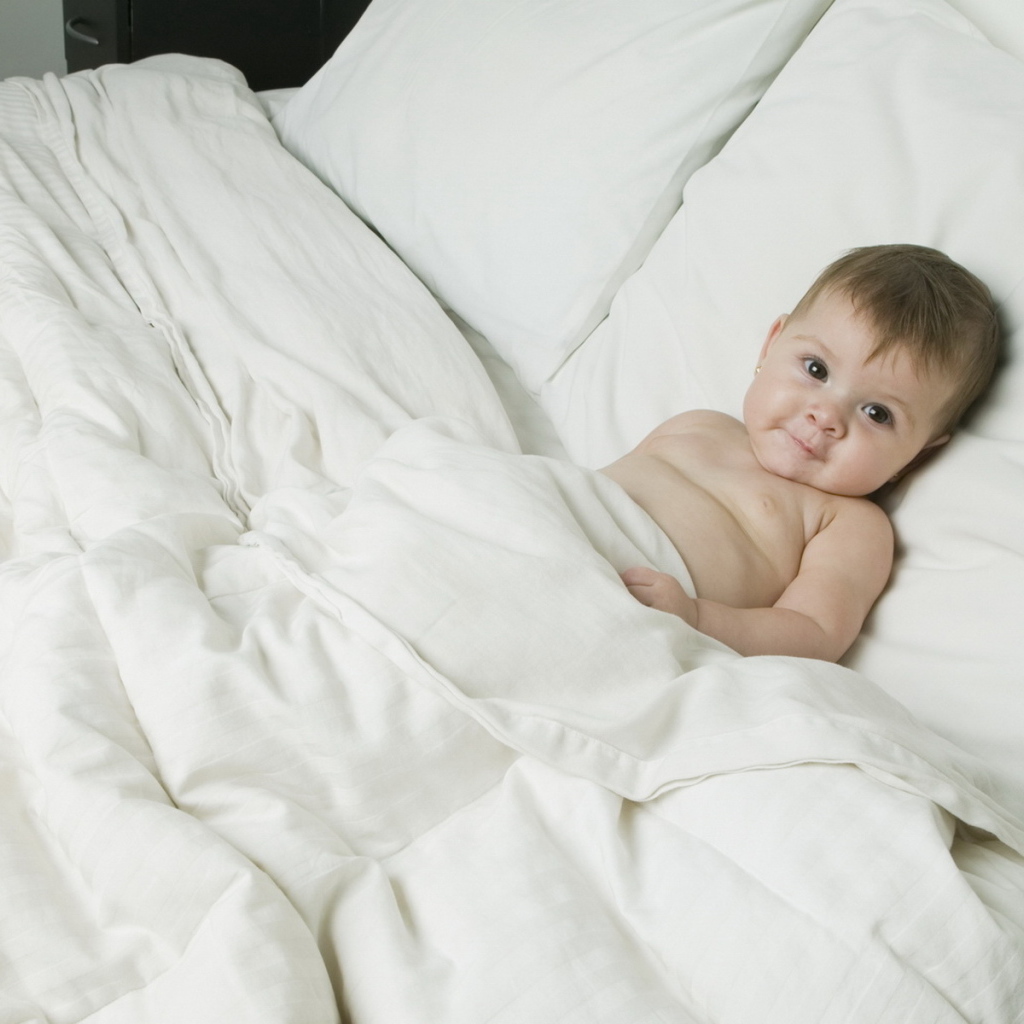 Baby on the bed