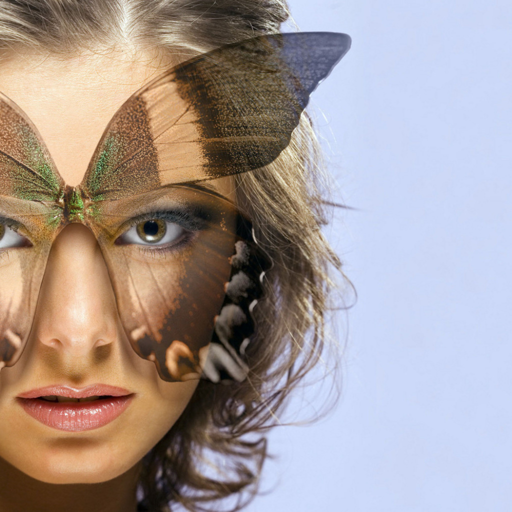 Девушка и бабочка