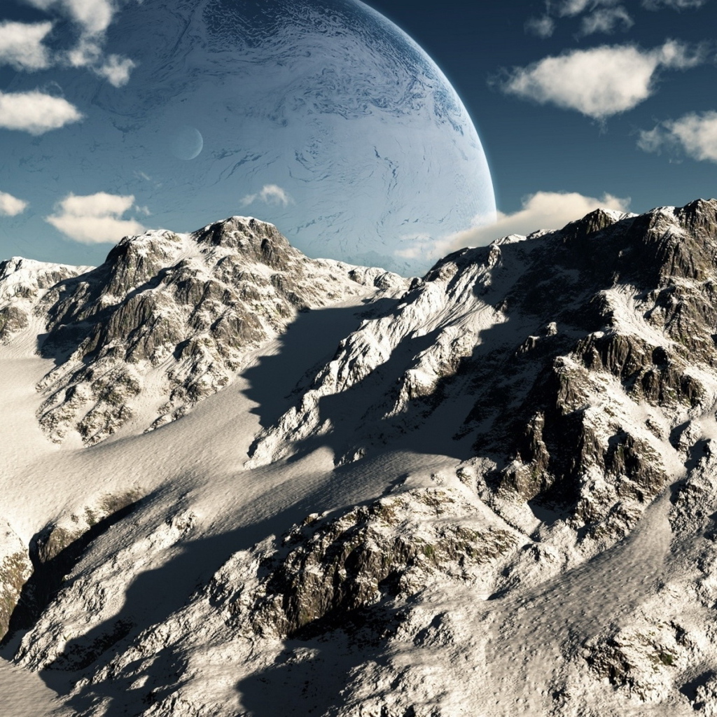 Планета над горами