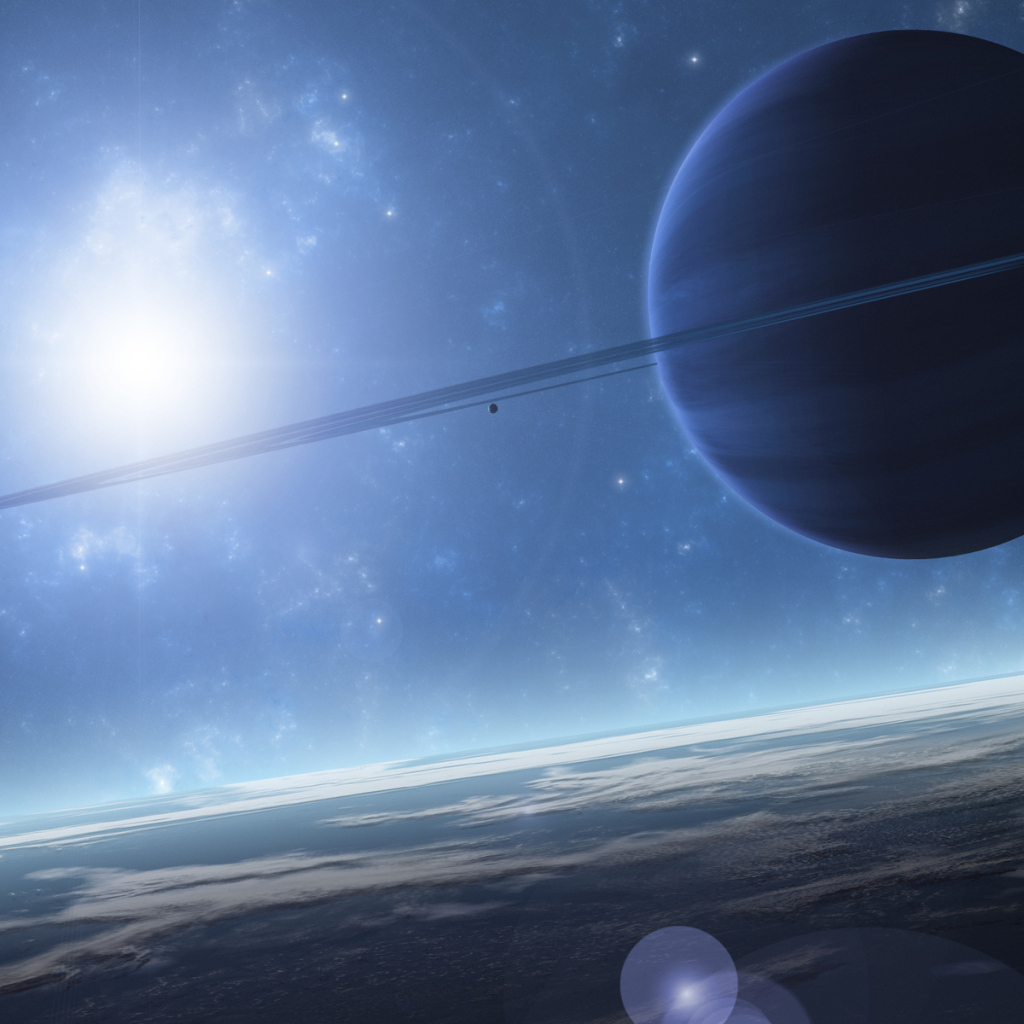 Планета в свете солнца