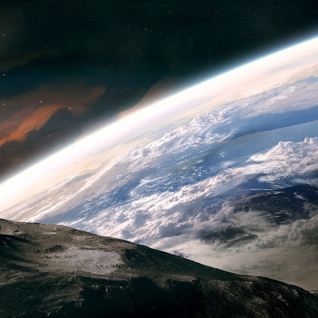 Космонавт на поверхности