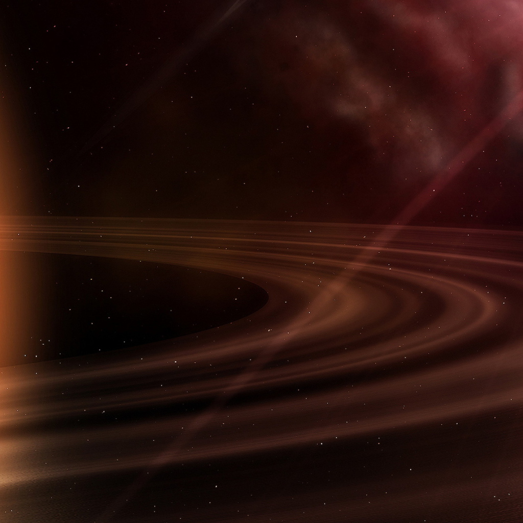 Огромная планета с кольцами