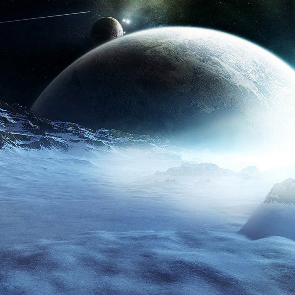 Ледяная поверхность планеты