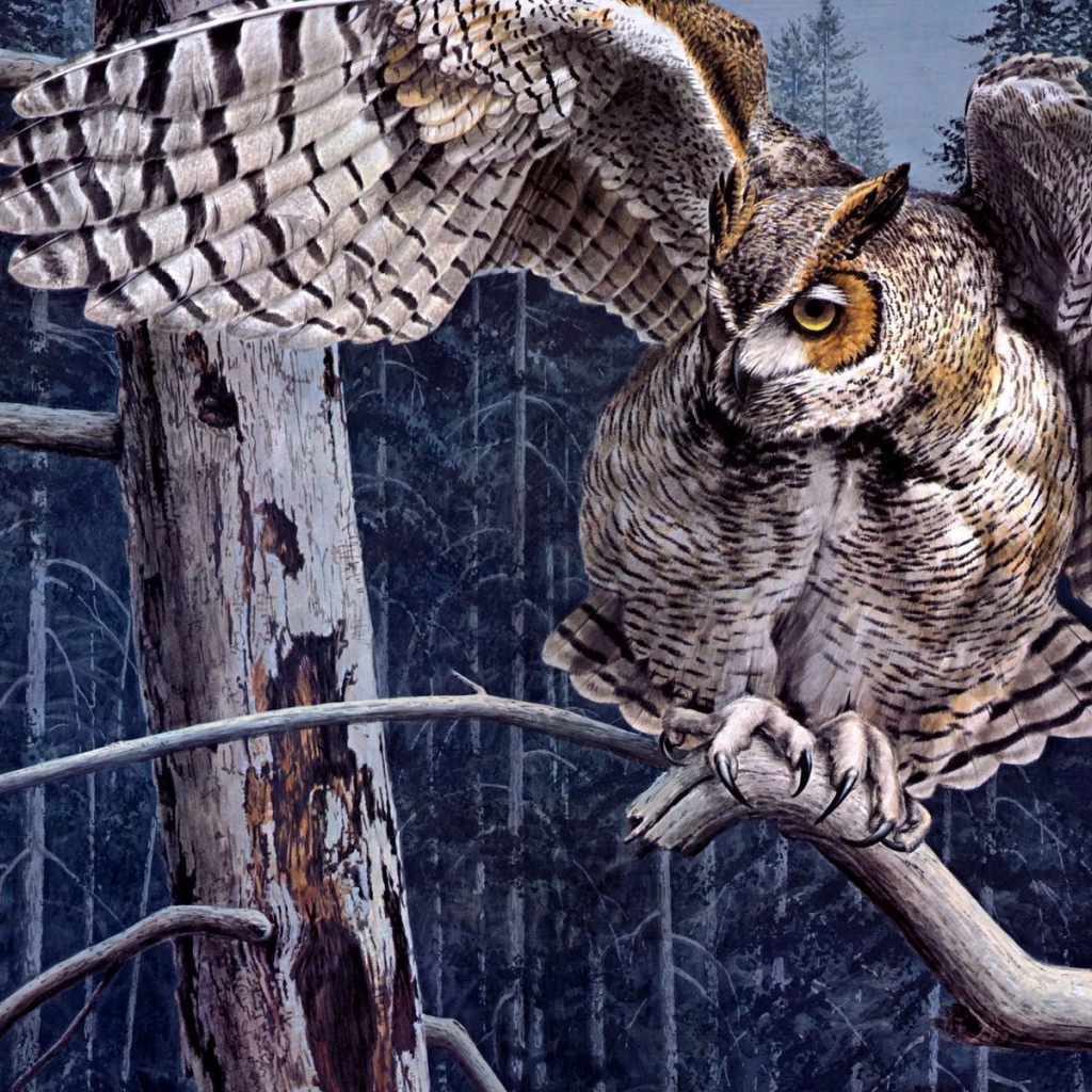 Нарисованный филин