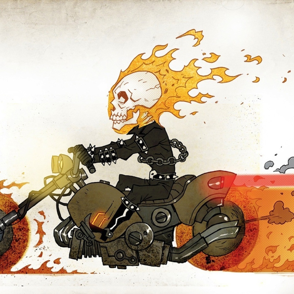 Горящий мотоцикл
