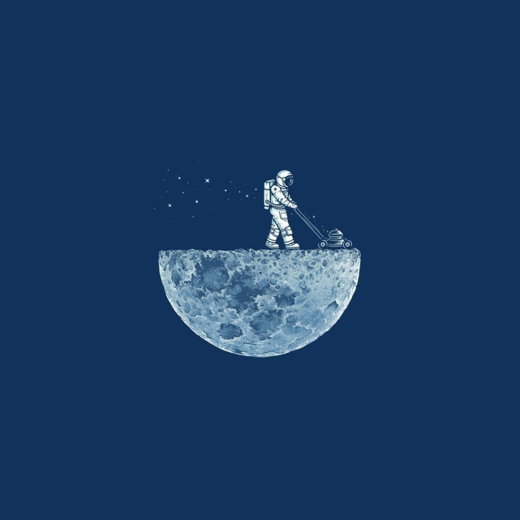 Космонавт на луне