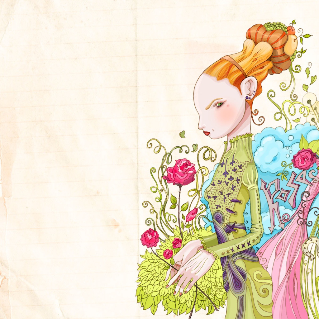 Дама с розами