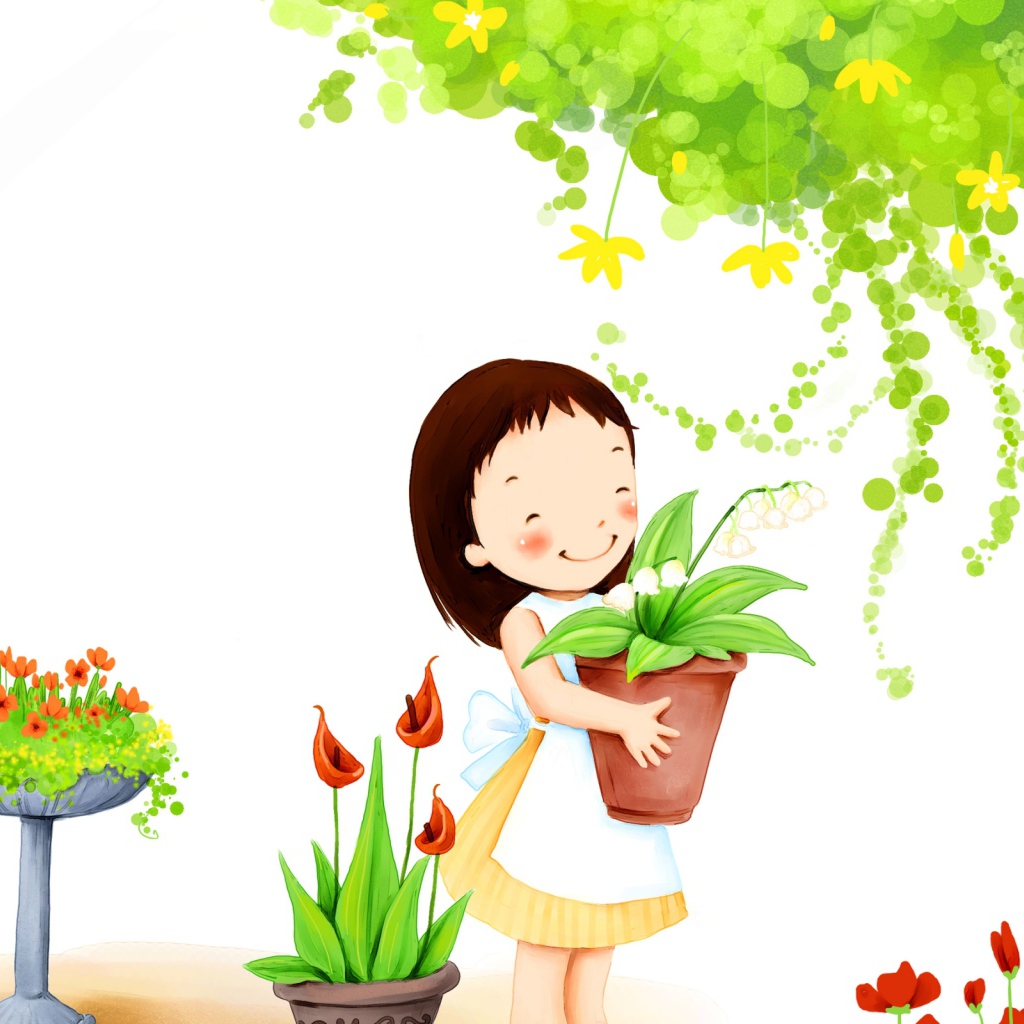 Девочка с цветами