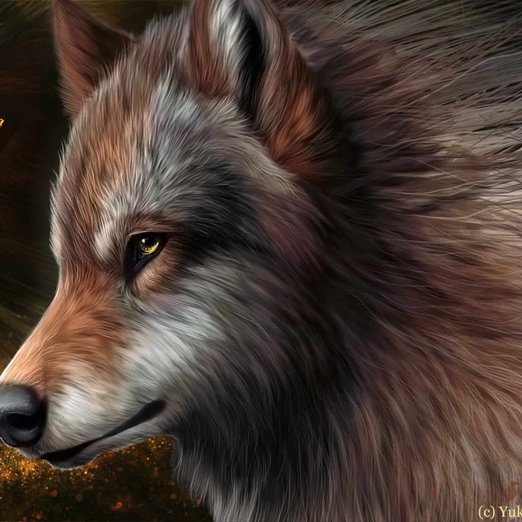 Рисованный волк