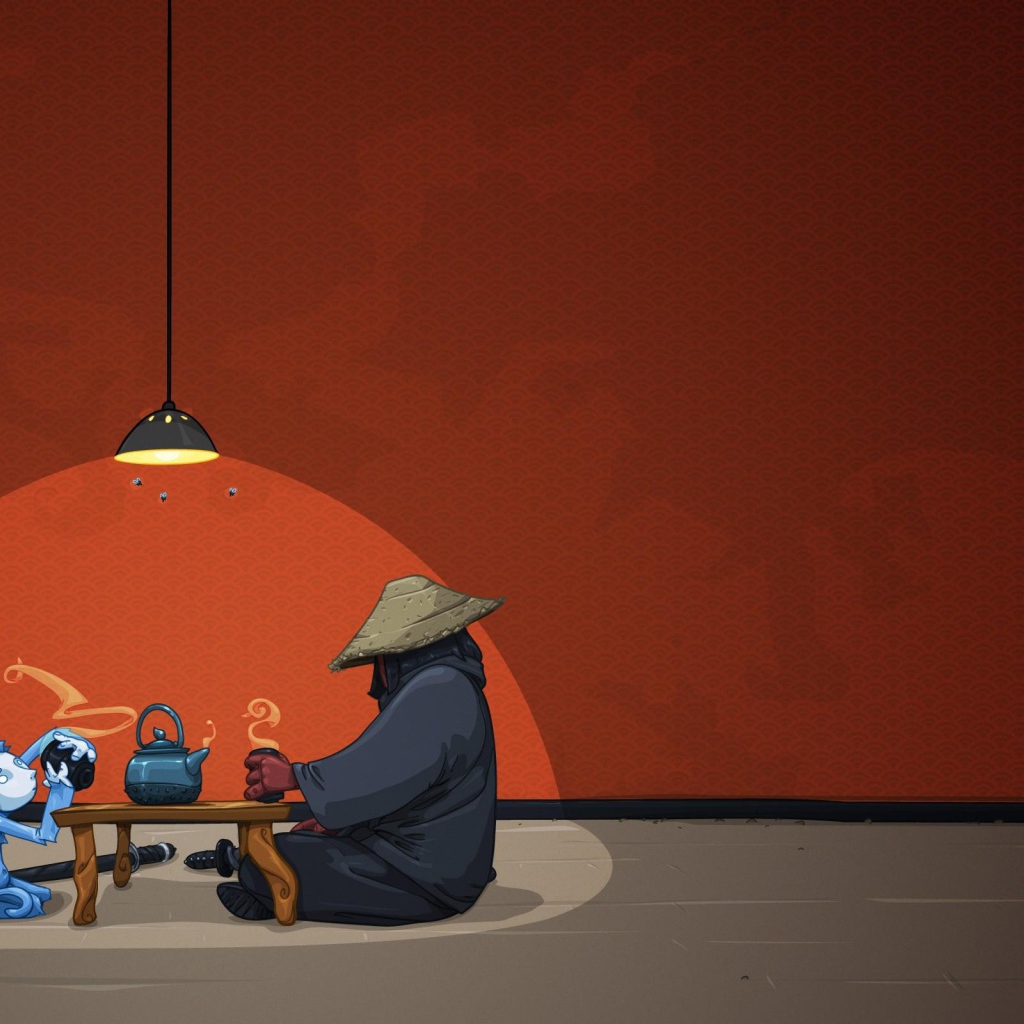 Чайная церемония с обезьяной