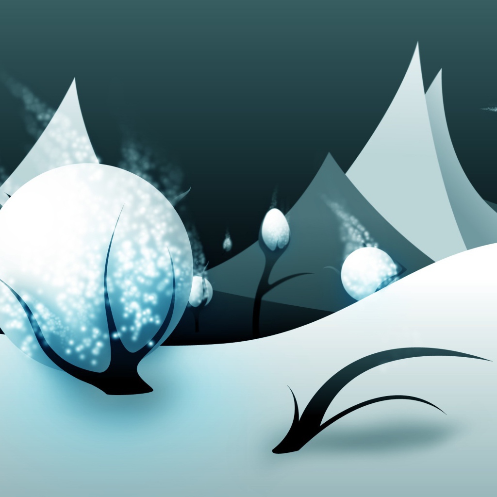 Векторные подснежники