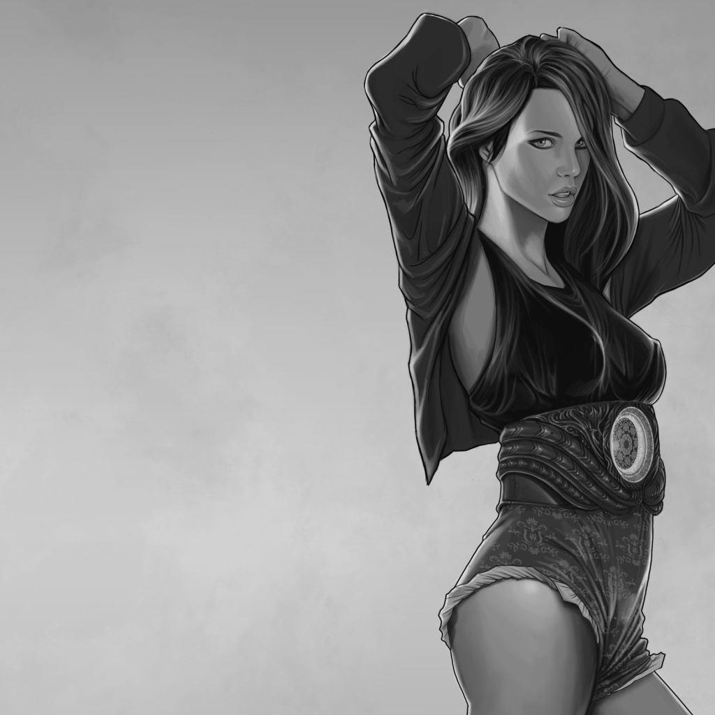 Черно белая красотка