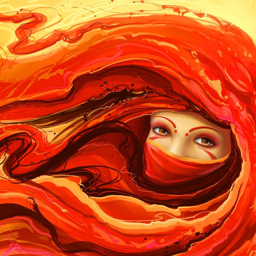 Девушка в платке