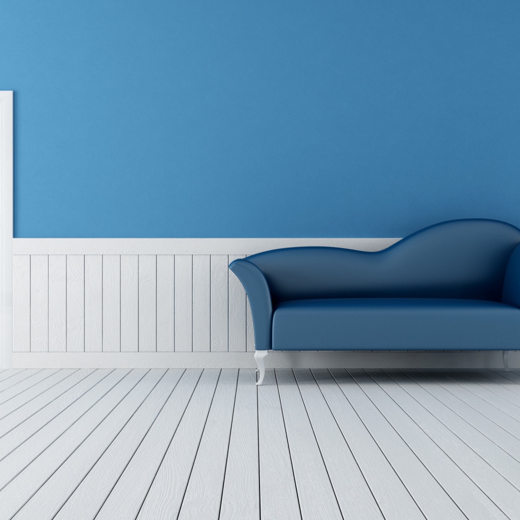 Синий диван