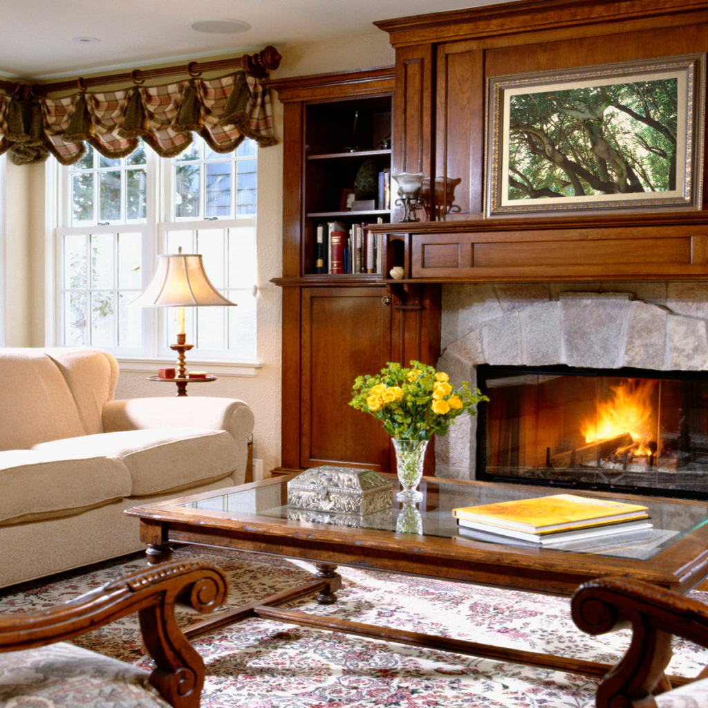 Комната с камином