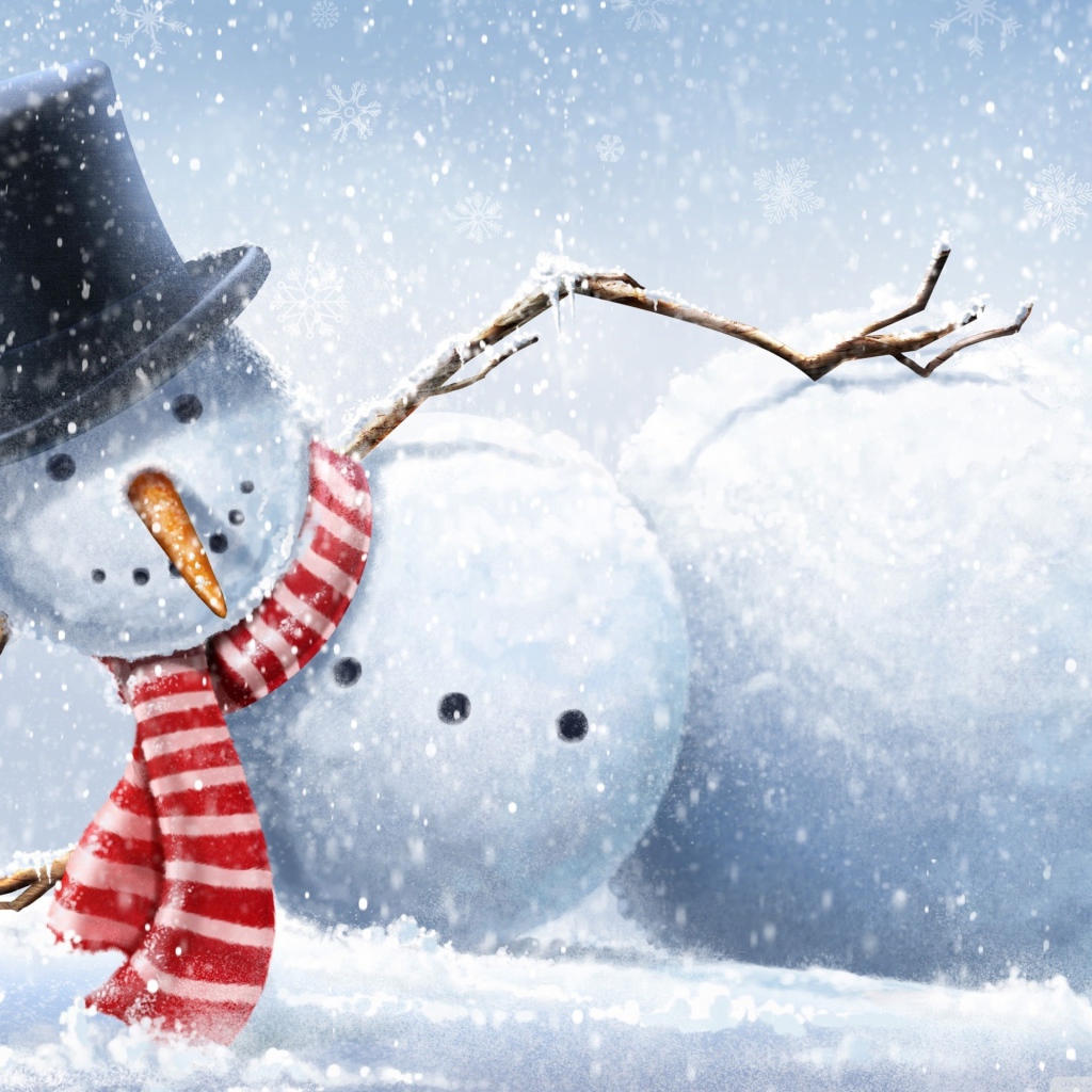 Снеговик на отдыхе