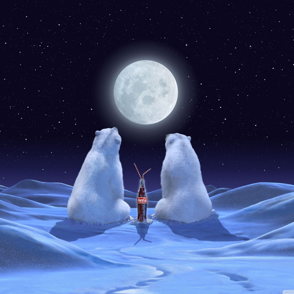 Два медведя у луны