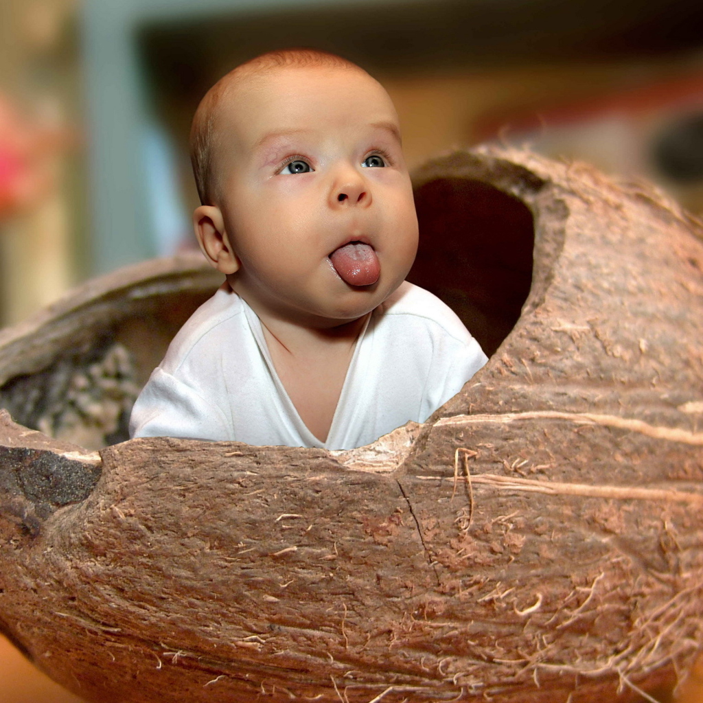 Малыш в кокосе