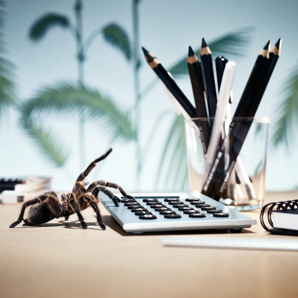 Паук у калькулятора