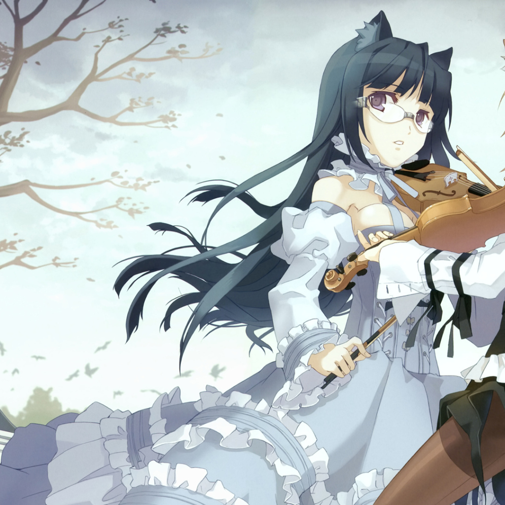 Аниме девочка со скрипкой